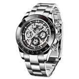 PAGANI Design Mechanical Skeleton, Stainless Steel Waterproof Watch for Men