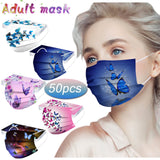 10/50pcs Adult Butterfly Print Face Mask Fashion Disposable Designer Mask