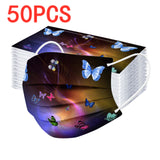 10/50pcs Adult Butterfly Print Face Mask Fashion Disposable Designer Mask