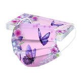 10/50pcs Adult Butterfly Print Face Mask Fashion Disposable Designer Mask