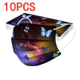 10/50pcs Adult Butterfly Print Face Mask Fashion Disposable Designer Mask