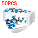 10/50pcs Adult Butterfly Print Face Mask Fashion Disposable Designer Mask