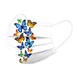 10/50pcs Adult Butterfly Print Face Mask Fashion Disposable Designer Mask