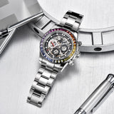 PAGANI Design Mechanical Skeleton, Stainless Steel Waterproof Watch for Men