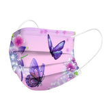 10/50pcs Adult Butterfly Print Face Mask Fashion Disposable Designer Mask