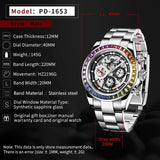 PAGANI Design Mechanical Skeleton, Stainless Steel Waterproof Watch for Men