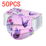 10/50pcs Adult Butterfly Print Face Mask Fashion Disposable Designer Mask