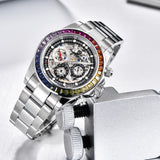 PAGANI Design Mechanical Skeleton, Stainless Steel Waterproof Watch for Men