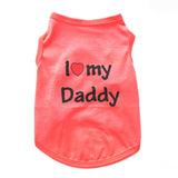 I LOVE MY DADDY MOMMY Dog Vest