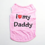 I LOVE MY DADDY MOMMY Dog Vest