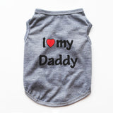 I LOVE MY DADDY MOMMY Dog Vest