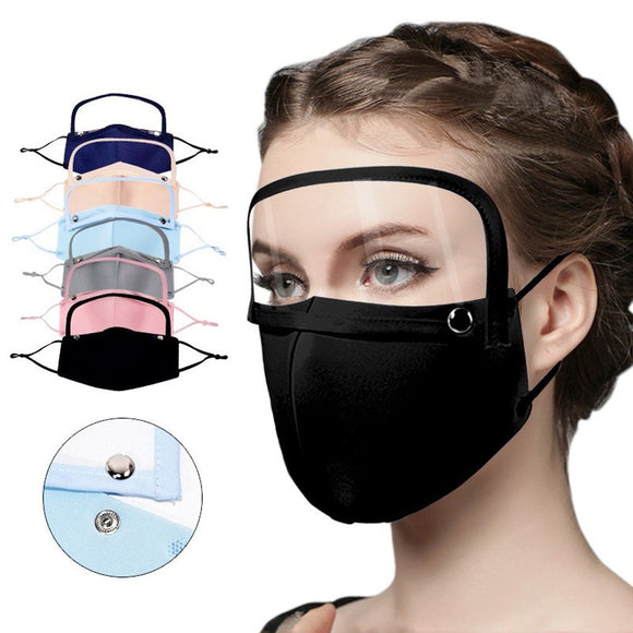 Face Visor Adult Dustproof Anti-Fog Reusable Face Protect  Shield Screen With Detachable Shield