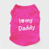 I LOVE MY DADDY MOMMY Dog Vest