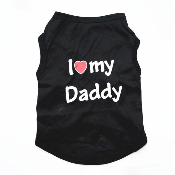 I LOVE MY DADDY MOMMY Dog Vest