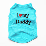 I LOVE MY DADDY MOMMY Dog Vest